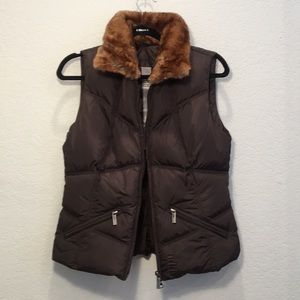 AddDown down vest with fur collar size 8